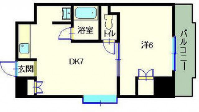 光レジデンス(1DK/8階)の間取り写真