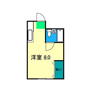 GRANDLINE-W(ワンルーム/1階)の間取り写真