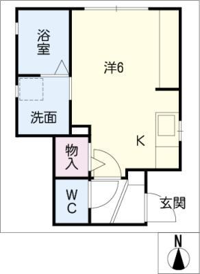アネックス本山南(ワンルーム/1階)の間取り写真