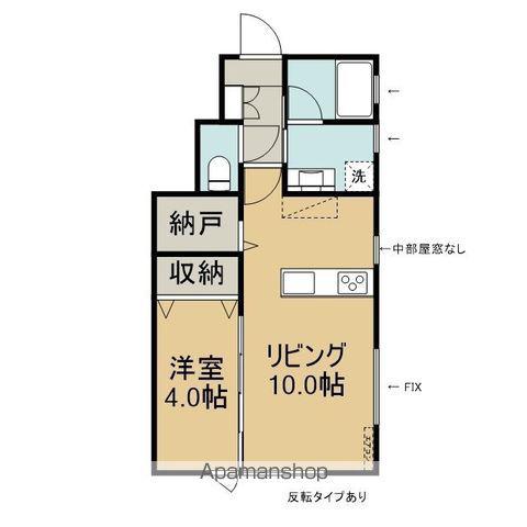ブリッジフィールド(1LDK/1階)の間取り写真