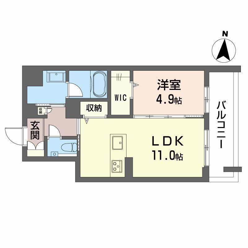 プレシャスレジデンス丸の内(1LDK/3階)の間取り写真