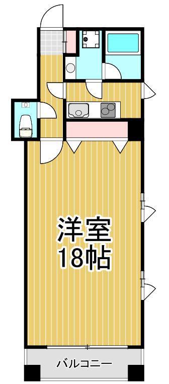 月村マンションNO27(1K/10階)の間取り写真