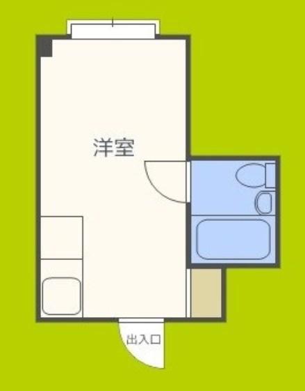 京橋ハイツ30(ワンルーム/6階)の間取り写真