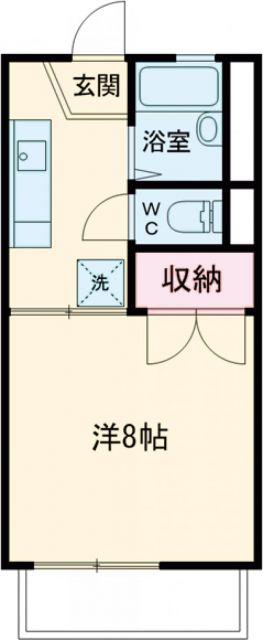 ウッディハイツ(1K/2階)の間取り写真