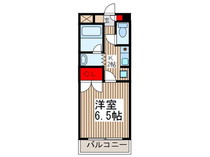 スウィートヒルズ(1K/3階)の間取り写真