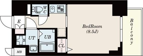 S-RESIDENCE平安通(1K/7階)の間取り写真