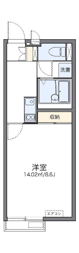 レオネクストインディゴI(1K/2階)の間取り写真