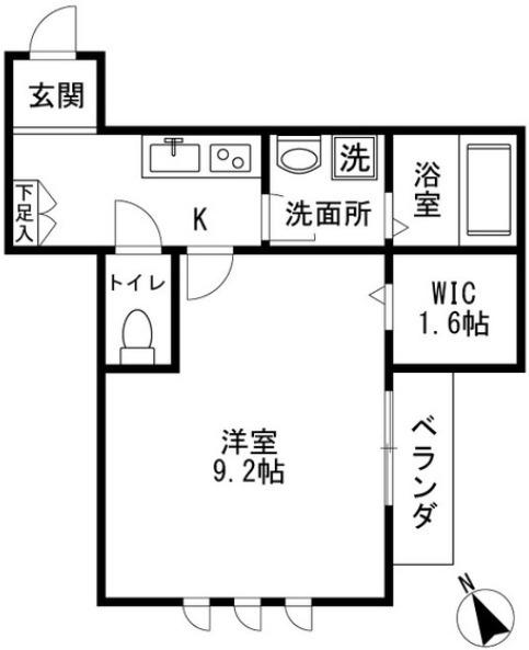GOOD HOPE(1K/3階)の間取り写真