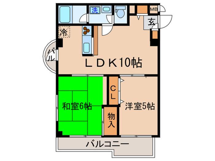 LE GRAND武蔵小杉(2LDK/4階)の間取り写真