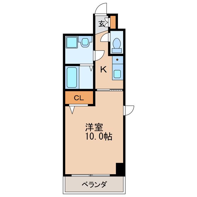YOSHIX代官町(1K/8階)の間取り写真