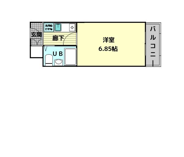 エヌエムドゥーズ(1K/3階)の間取り写真