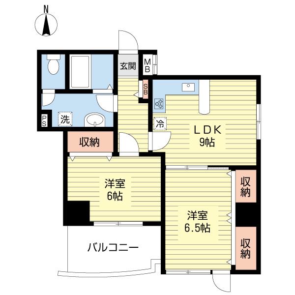 ANTHILL順一(2LDK/3階)の間取り写真