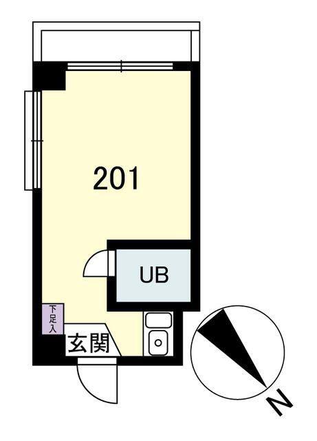 代官山テラス(ワンルーム/2階)の間取り写真