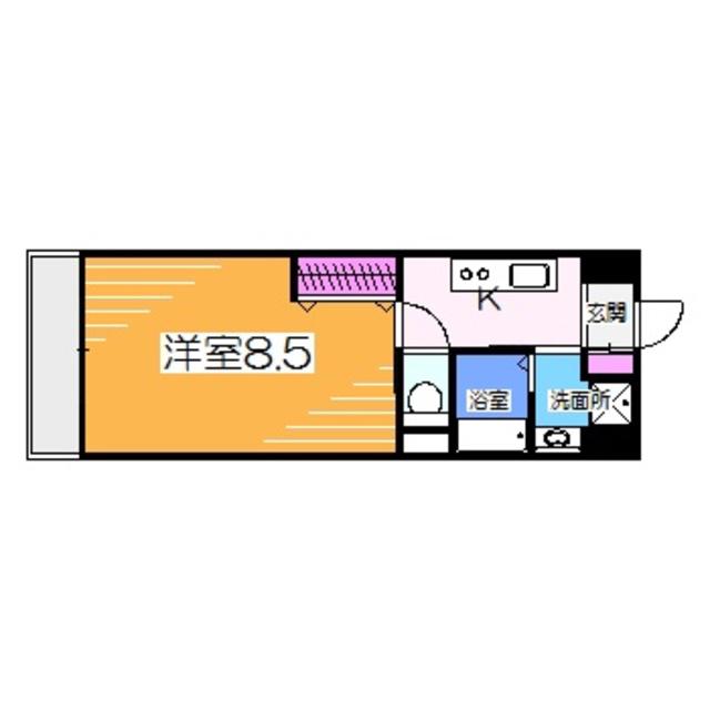 フィオレ・レジデンス出島海岸通(1K/4階)の間取り写真
