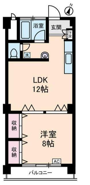 ステラコート大山(1LDK/2階)の間取り写真