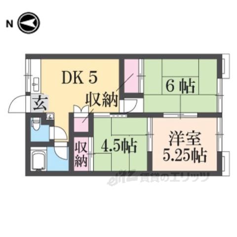 グリーンコーポ(3DK/2階)の間取り写真