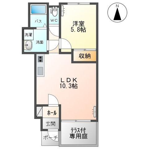 サン・ホーム 柏(1LDK/1階)の間取り写真
