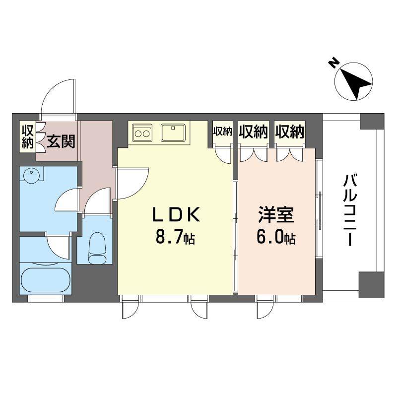 プライムメゾン銀座イースト(1LDK/10階)の間取り写真