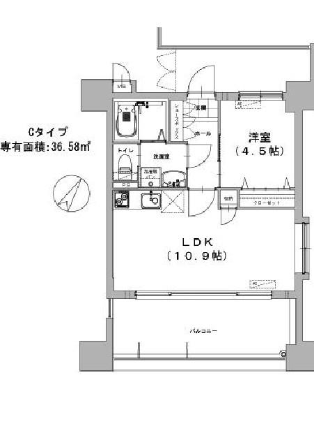 サヴォイ エリート(1LDK/2階)の間取り写真