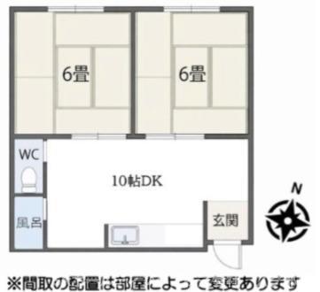 ユーエスコーポ(2DK/1階)の間取り写真