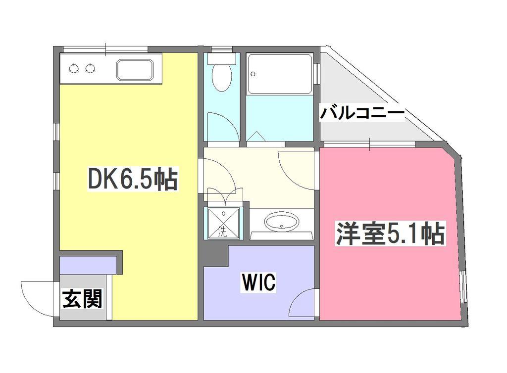 K-BLOOM(1DK/1階)の間取り写真