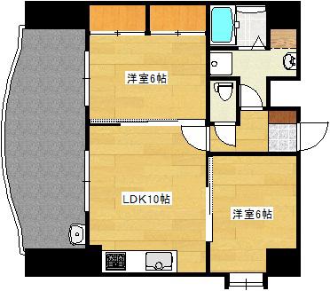 NEWS弐番館(2LDK/2階)の間取り写真