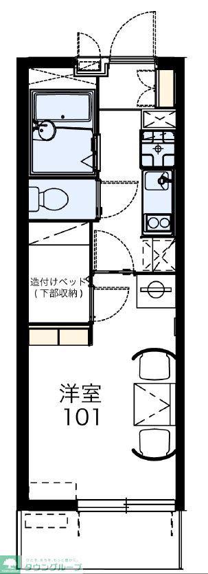 レオパレスエスタIV(1K/1階)の間取り写真