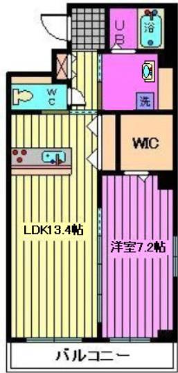 LOTUS VISTA堀の内(1LDK/3階)の間取り写真