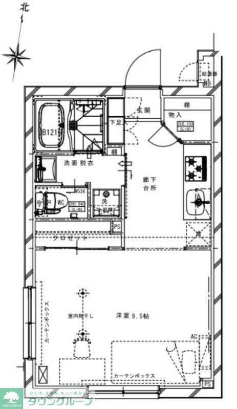 リアルワン要町(ワンルーム/3階)の間取り写真