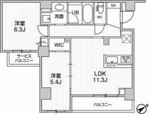 リテラス三軒茶屋サウス(2LDK/2階)の間取り写真