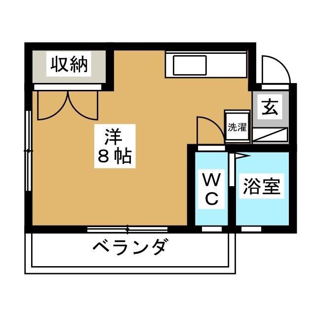 菅長コーポ(ワンルーム/2階)の間取り写真