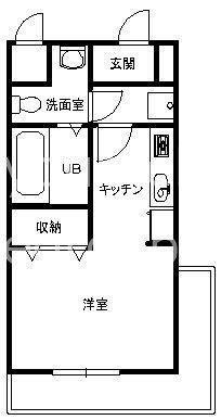 セレステディオーサ(1K/4階)の間取り写真