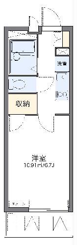 レオパレスアズール新都心(1K/2階)の間取り写真