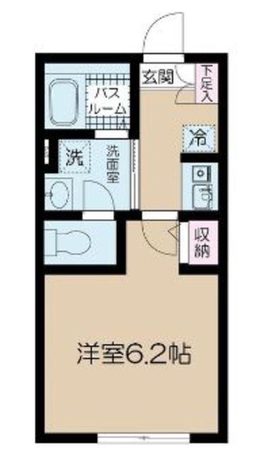 フェリーチェ高円寺B(1K/3階)の間取り写真