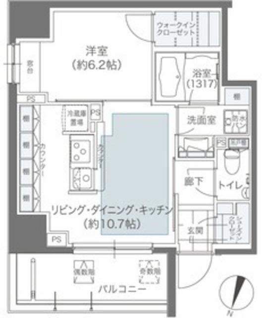 メゾンカルム本郷(1LDK/5階)の間取り写真