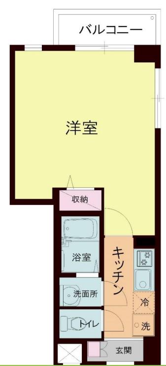 クレール・ミシカ(1K/2階)の間取り写真