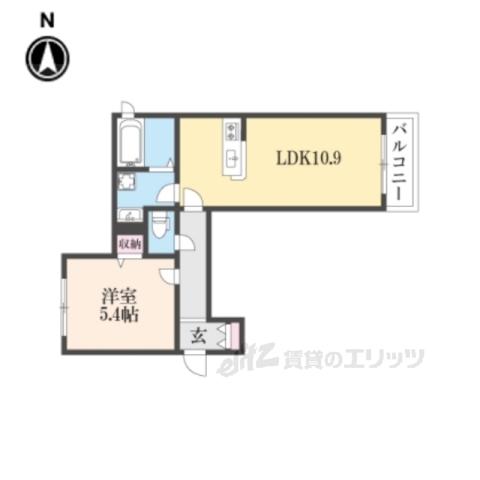 シャーメゾングランデージ(1LDK/2階)の間取り写真