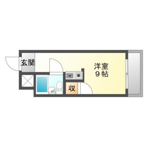 ラフィネ天満(ワンルーム/4階)の間取り写真
