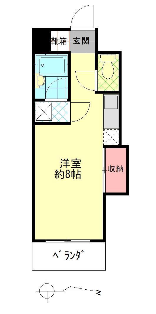 サザンブライト大手町(ワンルーム/2階)の間取り写真