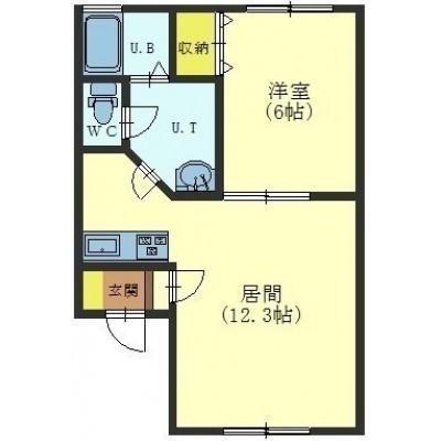 ソシアルプラザ(1LDK/2階)の間取り写真
