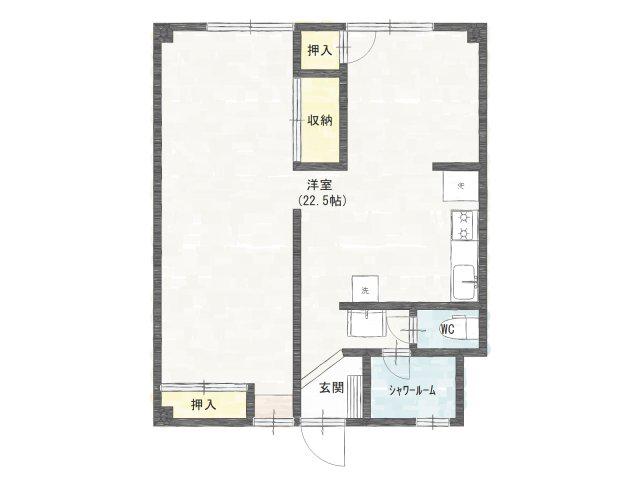 額中央ビル(ワンルーム/5階)の間取り写真