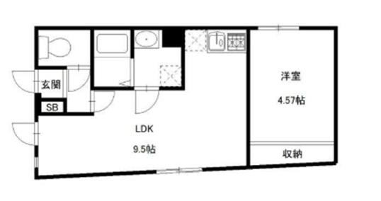 ADDRESS HONHANEDAアドレスホンハネダ(1LDK/4階)の間取り写真