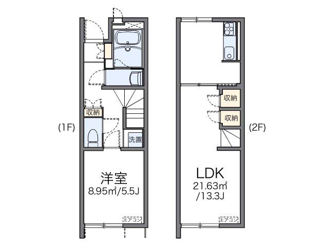 レオネクストララ せいゆう(1LDK/1階)の間取り写真
