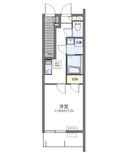 レオネクスト白樺V(1K/1階)の間取り写真