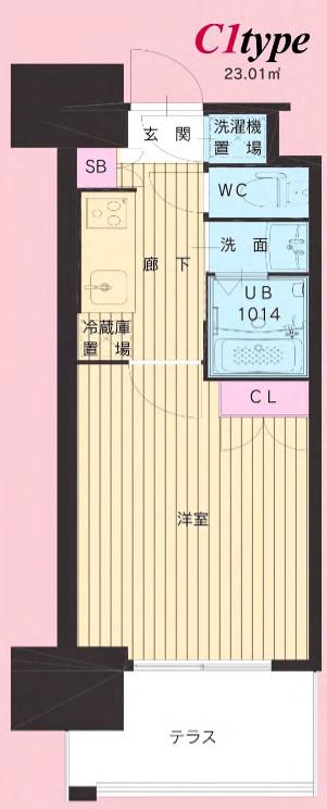 TRADING TOWER(1K/5階)の間取り写真