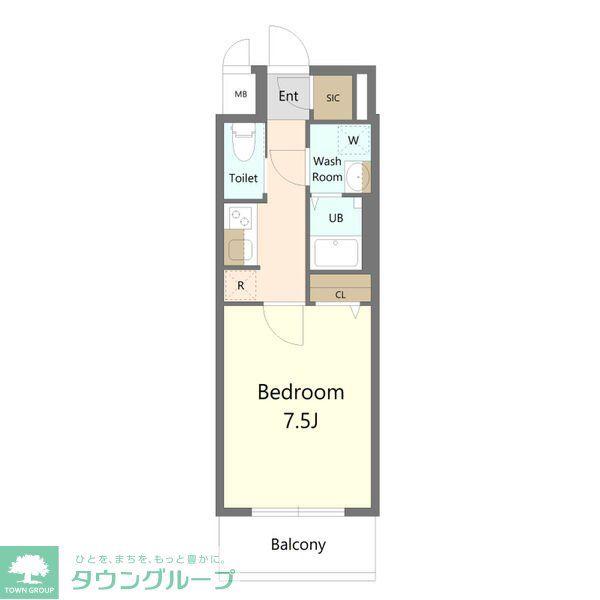 S-RESIDENCE堀田駅前FUTUR(1K/2階)の間取り写真
