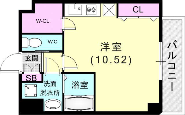 真野マンション(ワンルーム/1階)の間取り写真