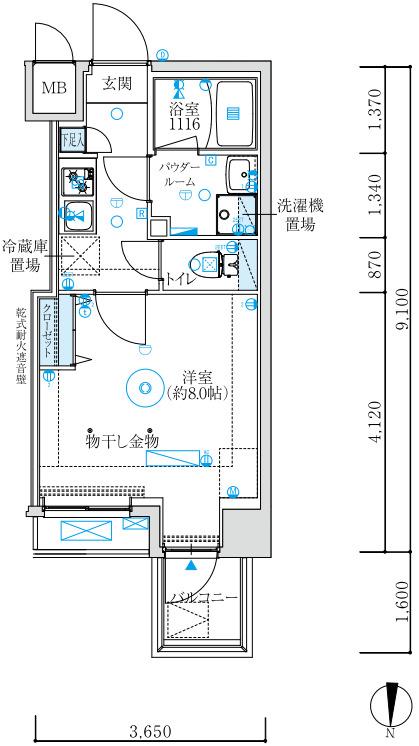 MAXIV練馬TRE(1K/5階)の間取り写真