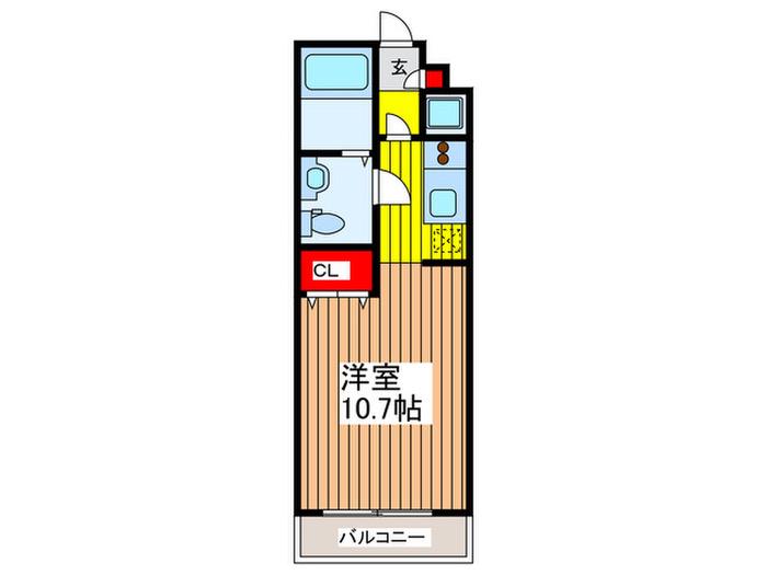 ヴェルドミール(ワンルーム/1階)の間取り写真