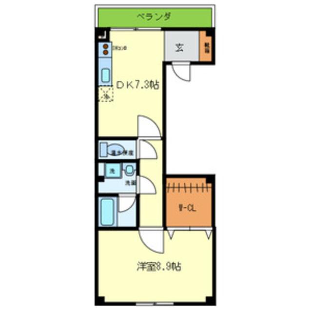コーペラドール(1LDK/3階)の間取り写真